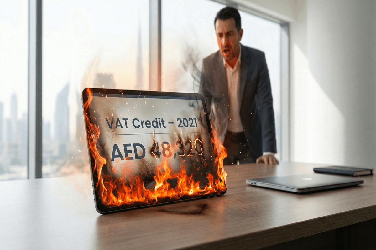 UAE VAT refund claim deadline marked on a 2026 calendar.