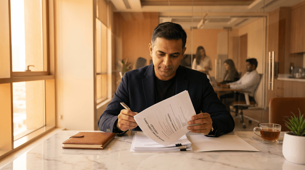 UAE business owner checking Economic Substance Regulations filing history.
