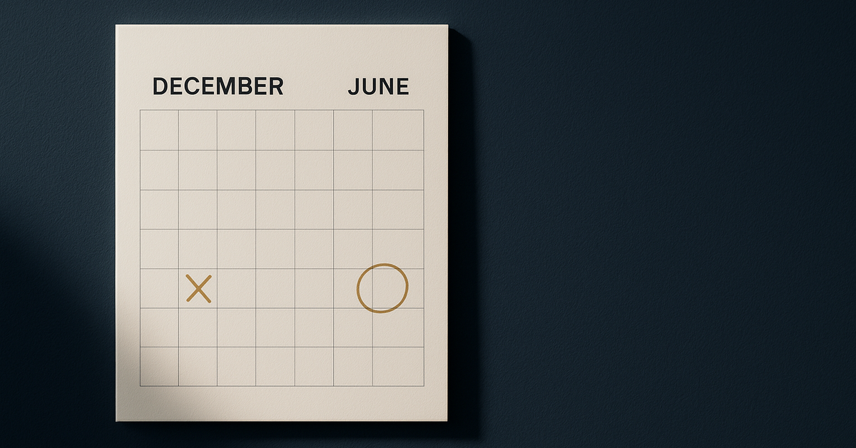 UAE corporate tax financial year options marked on a desk calendar.